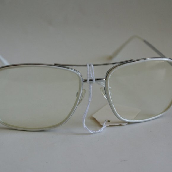 by De'Vons Optics, Inc. est. since 1983! Other - Vintage Rectangular funky white rims clear eyewear